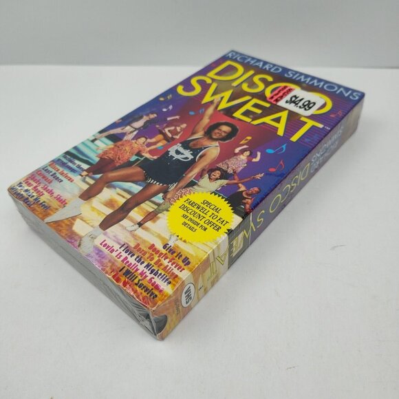Richard Simmons Disco Sweat (1994) Vintage VHS Tape Cassette Factory Sealed - Picture 5 of 5